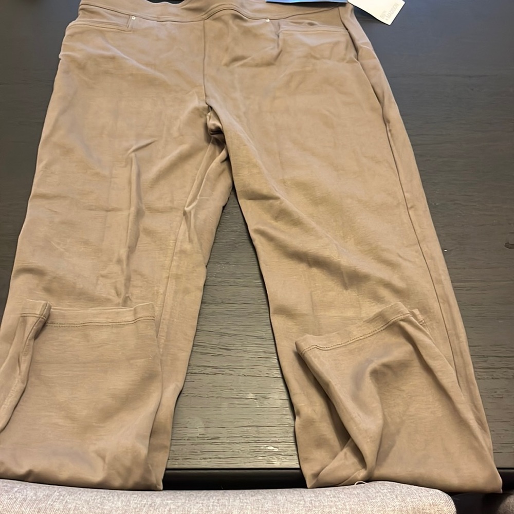 Soft brown stretch on work pants